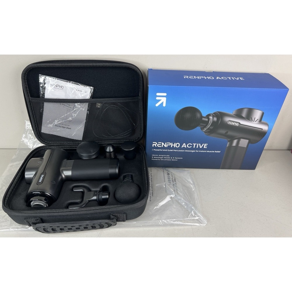 RENPHO RP-GM171‎ Mini Massage Gun Deep Tissue Massager + 5 Heads & Case